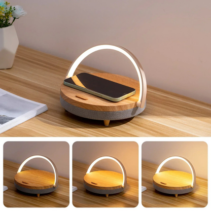 SonoGlow | Modern Multifunctional Table Lamp with Wireless Charger & Speaker 5