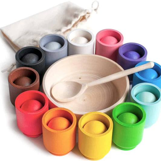 Colorful Sorting Ball Pit Toy with Cups and Scoops - Lusomart