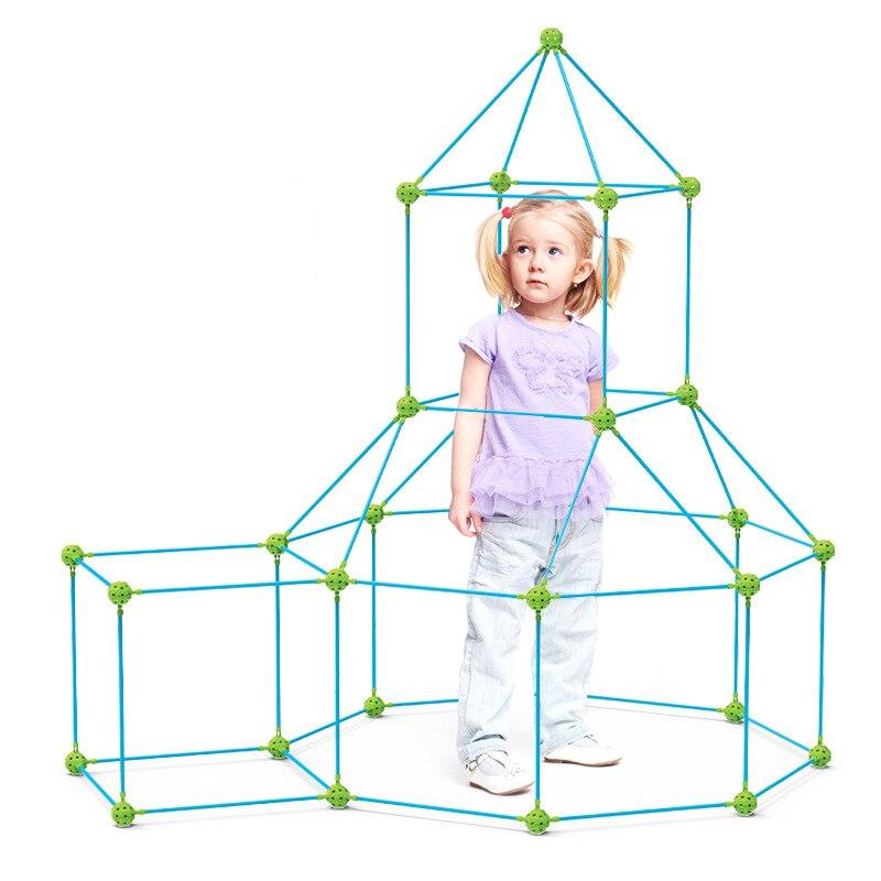 Play Tent Kit for Kids – Creative and Sustainable Toy for Indoor and Outdoor Fun, 85 Pieces 4