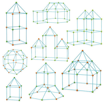 Play Tent Construction Kit for Kids – Creative and Durable Toy for Indoor and Outdoor Fun, 85 Pieces 6