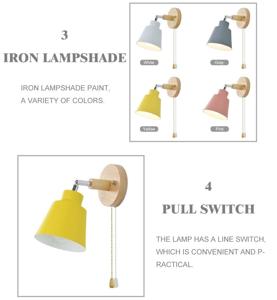 SpinGlow – Rotating Wall Lamp with Toggle Chain 6
