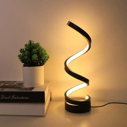 SpiralGlow - Elegant LED Lamp with Dimming Function 1