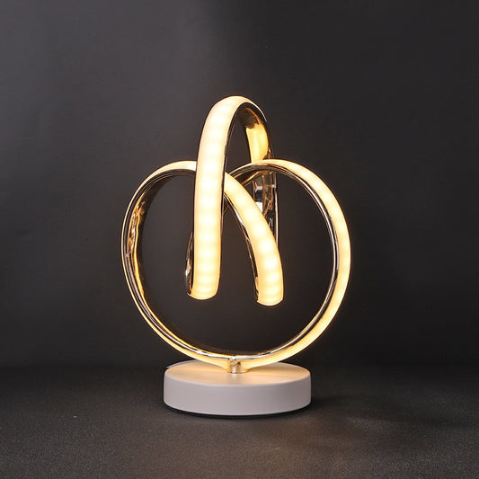 Simple Spiral Desk Lamp with Soft LED Light - Lusomart