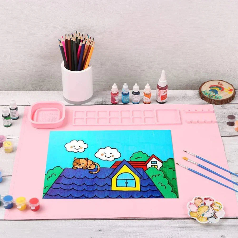 SplashMat™ – Waterproof Paint Mat for Painters - Paint Placement 1