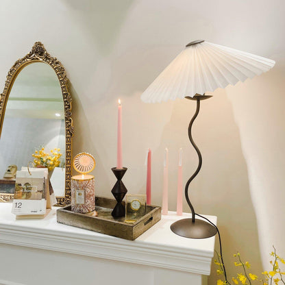 Soft Fold Shade Modern Table Light