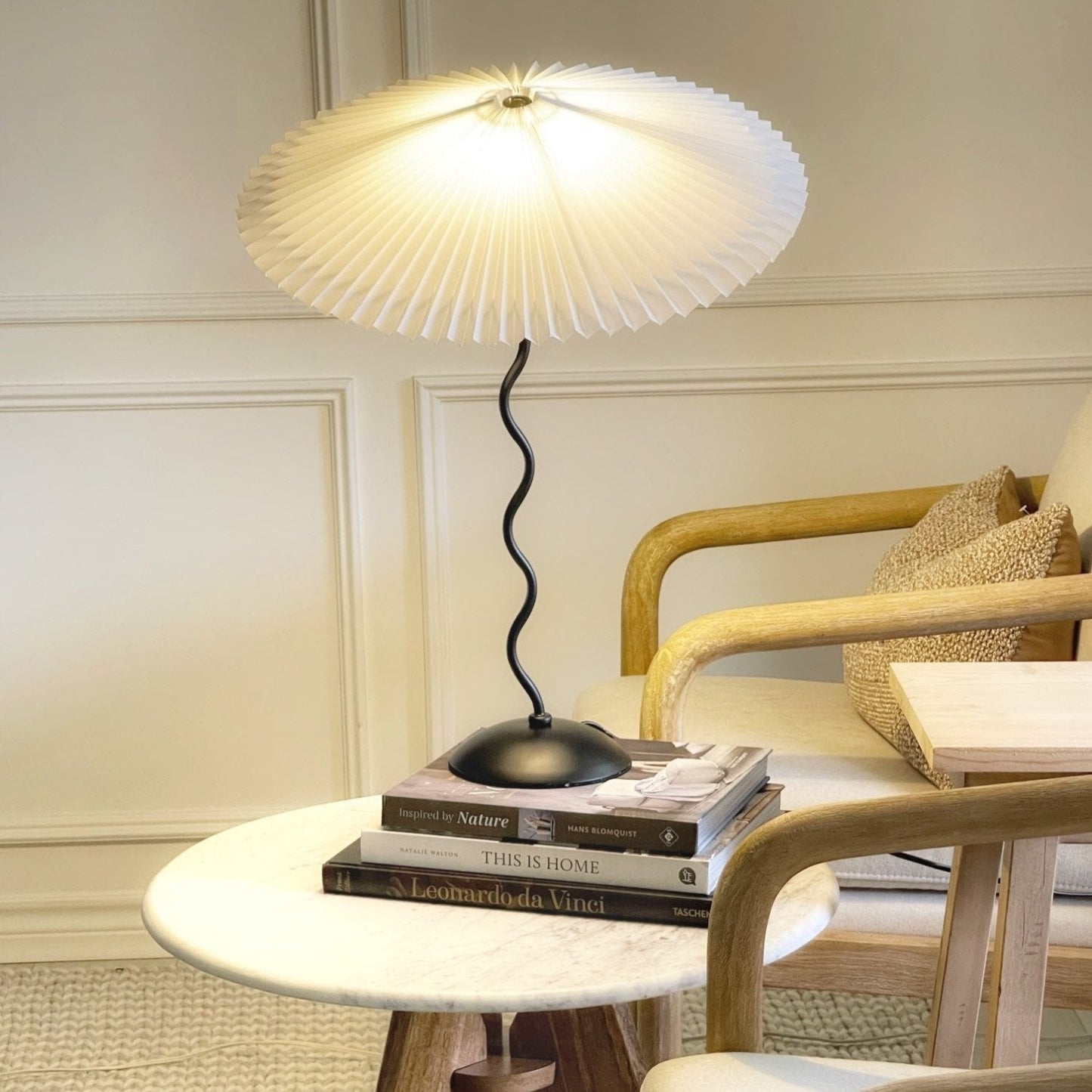 Soft Fold Shade Modern Table Light