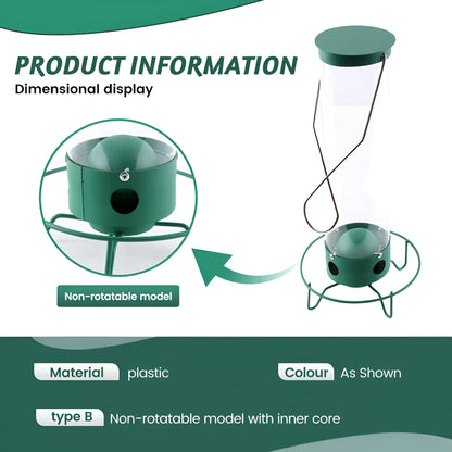 Weatherproof Squirrel Resistant Outdoor Hanging Bird Feeder Tube