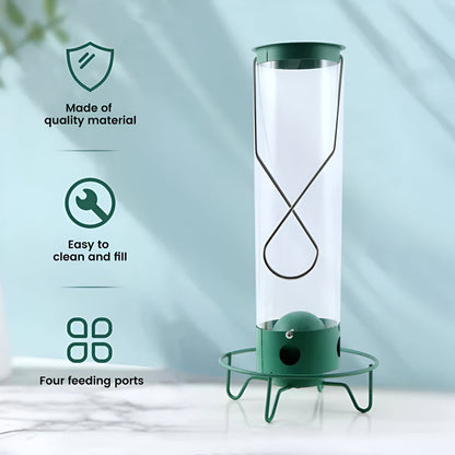 Weatherproof Squirrel Resistant Outdoor Hanging Bird Feeder Tube