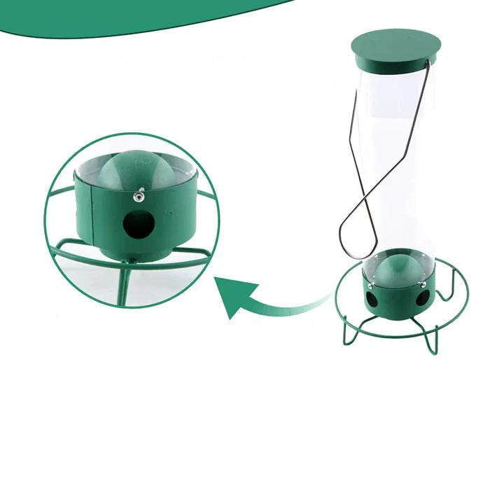 Squirrel Proof Bird Feeder with Durable Metal Cage Design – Large Capacity, Easy to Maintain, 4 Feeding Ports 4