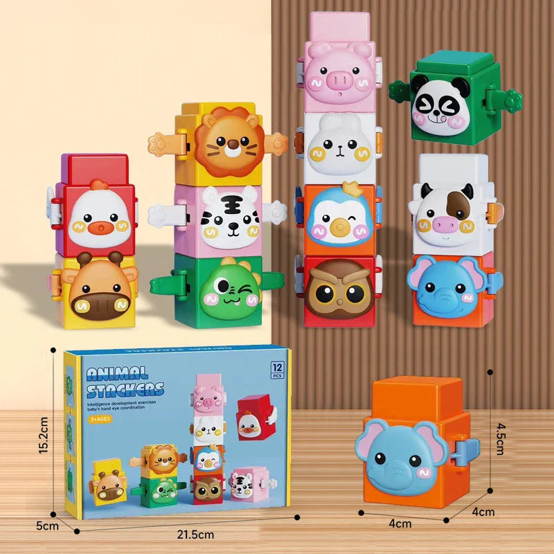 StackZoo - Educational building toys - Animal stacking set 3