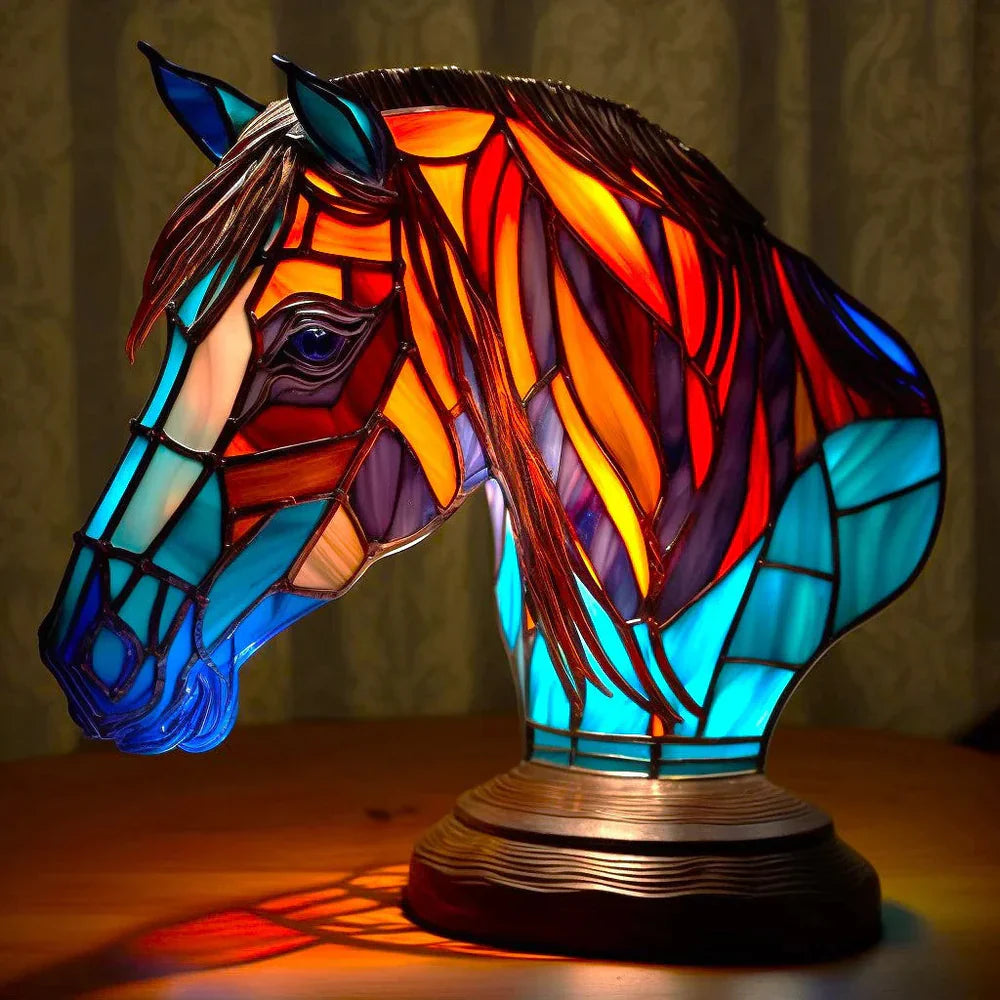 Stained Glass Animal Table Lamp Unique Home Decor Art Piece 15