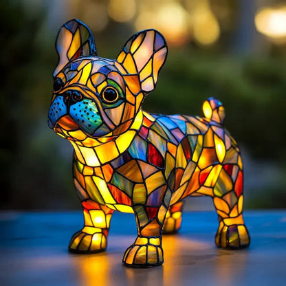 Colorful Glass Dog Theme Table Light Fixture - Lusomart