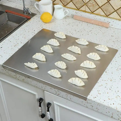 Durable Stainless Steel Cutting Board with Anti Slip Base