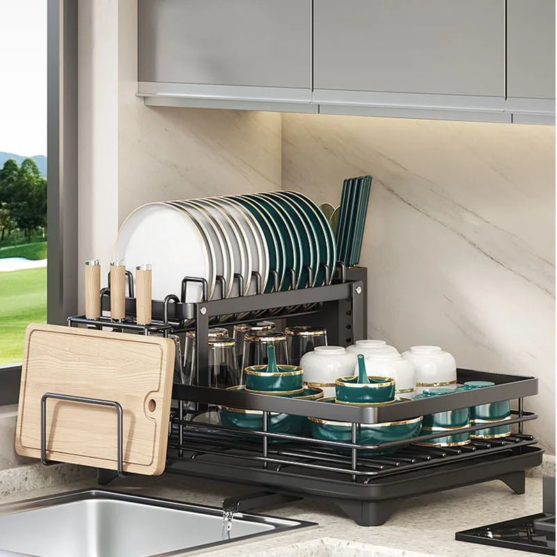 Stainless Steel | Elegant Space-Saving Foldable Dish Rack 7