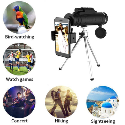 Premium 10x Water Resistant Phone Monocular Telescope