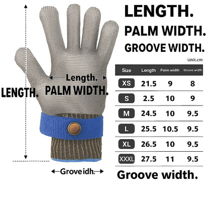 SteelGuard | Premium Ergonomic Stainless Steel Safety Gloves 8