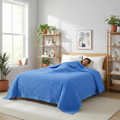 Lightweight Breathable Summer Quilt Blanket