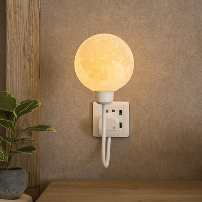 Warm Glow Plug-In Wall Lamp with Soft Moonlight Design - Lusomart