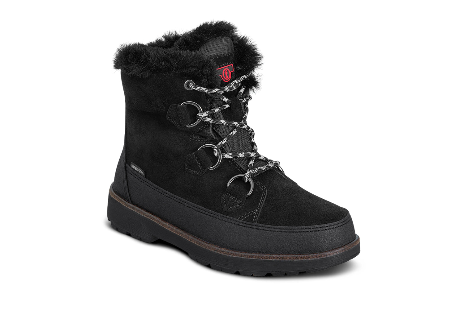 Warm Waterproof Black Snow Boots - Lusomart