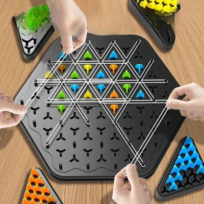 StratoPlay – Compact triangular strategy board game with a linear play structure 1