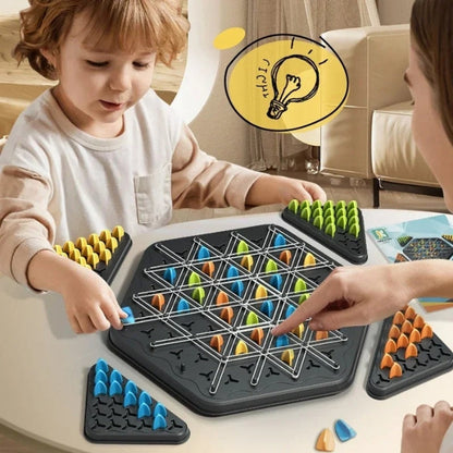 StratoPlay – Compact triangular strategy board game with a linear play structure 3