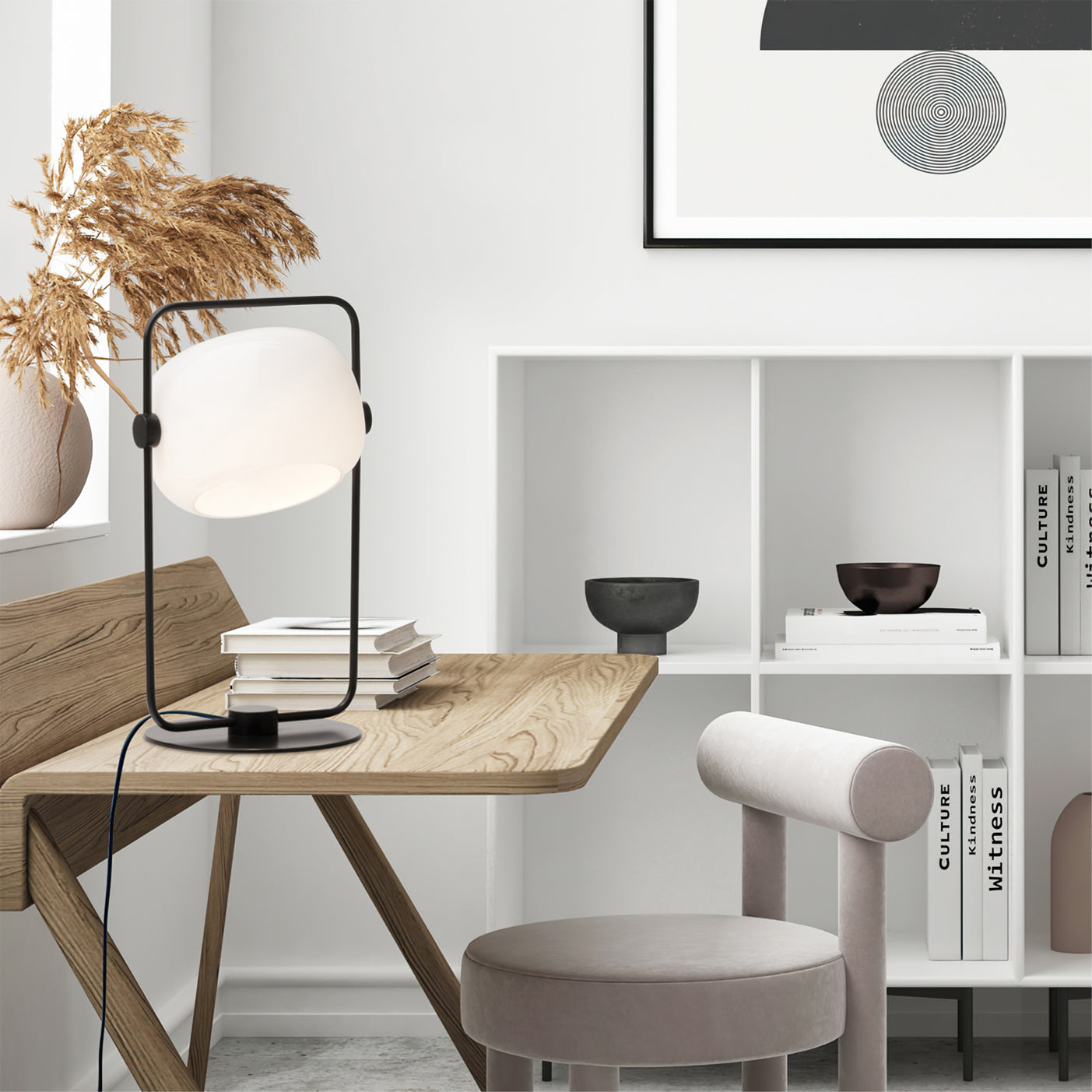 StreamGlow – Elegant Glass Table Lamp with Minimalist Design 3