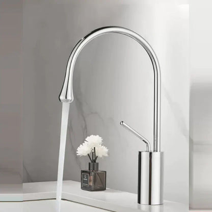Stylish Bathroom Faucet - Sleek Rotating Tap Design