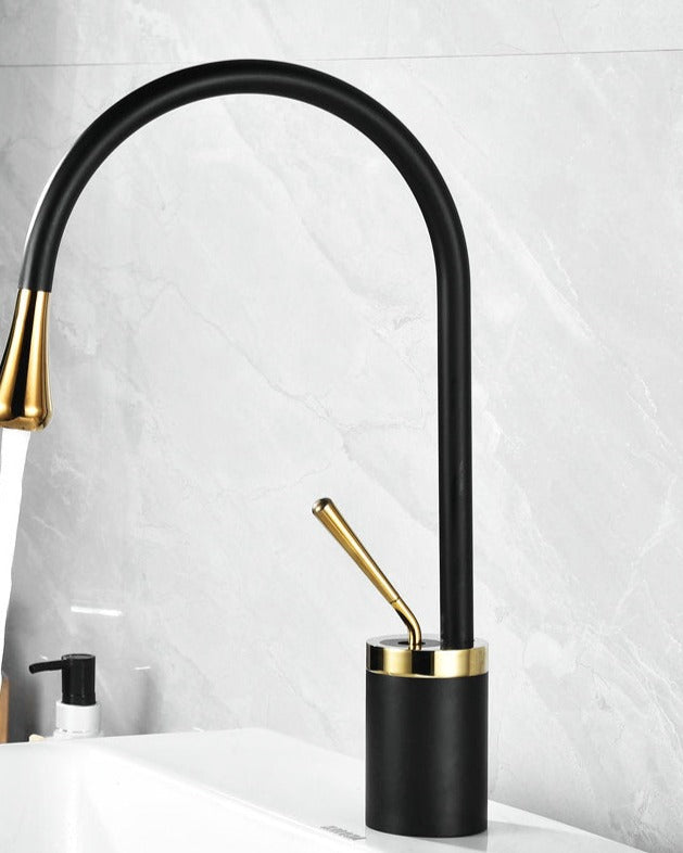 Stylish Bathroom Faucet - Sleek Rotating Tap Design