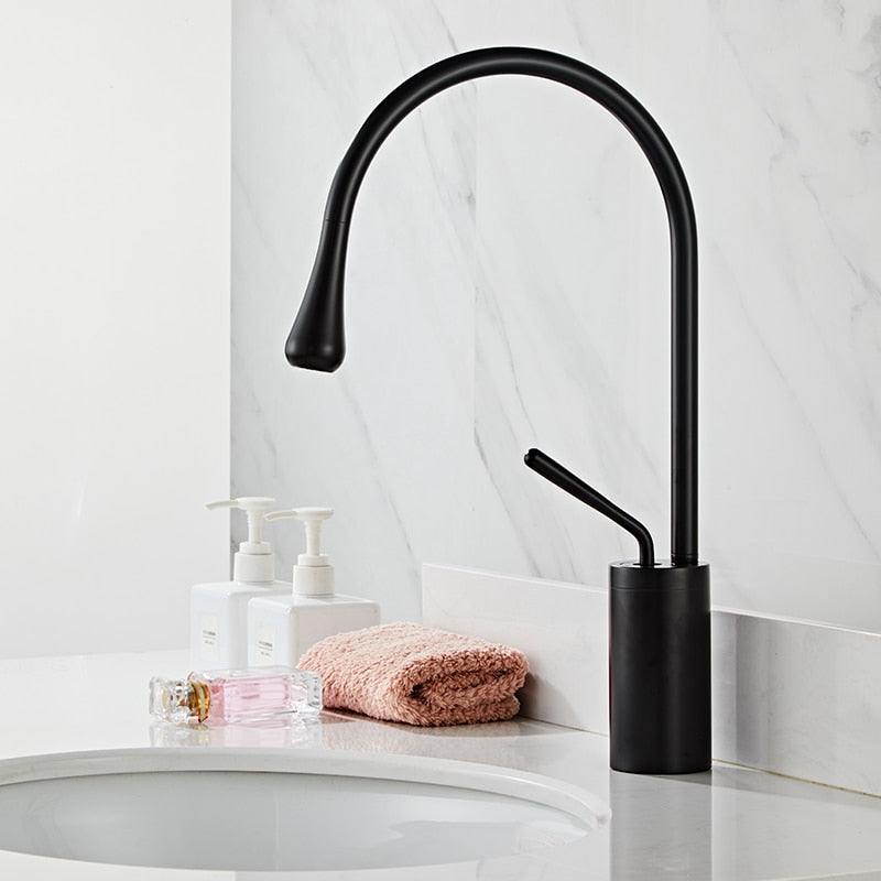 Stylish Bathroom Faucet - Sleek Rotating Tap Design