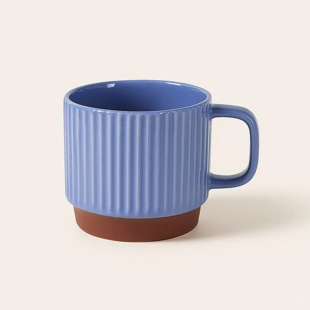 Colorful Striped Ceramic Coffee Mug - Lusomart