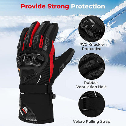 Warm Waterproof Motorcycle Gloves for Cold Weather