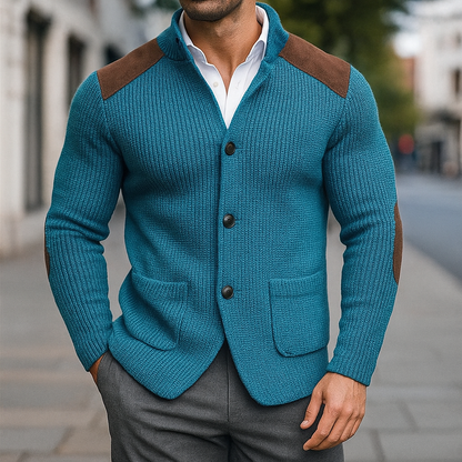 Stylish Knit Blazer | Textured Design with Suede Accents – Modern Fit for Effortless Elegance 5