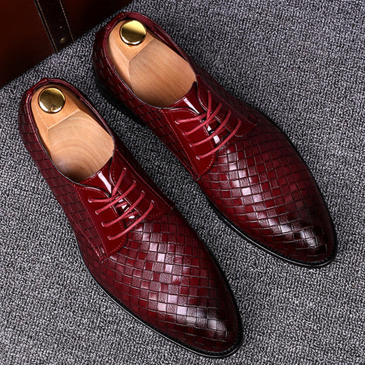 Classic Black Leather Mens Dress Shoes - Lusomart