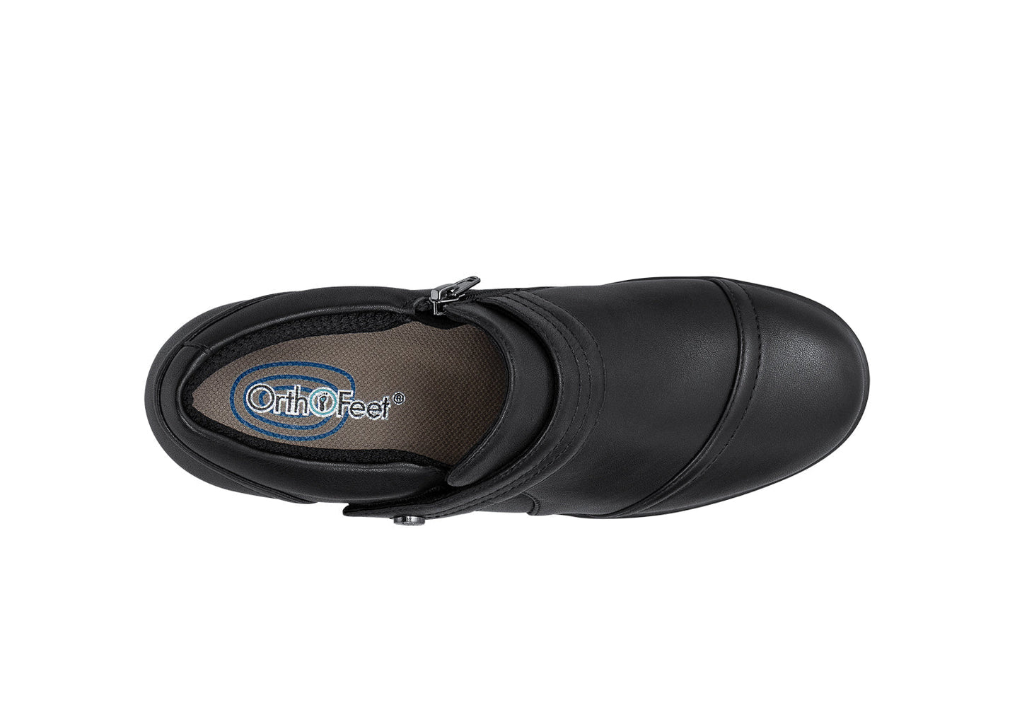 SuedeElegance | Comfortable Ergonomic Black Wedge Shootie for Everyday Wear 3