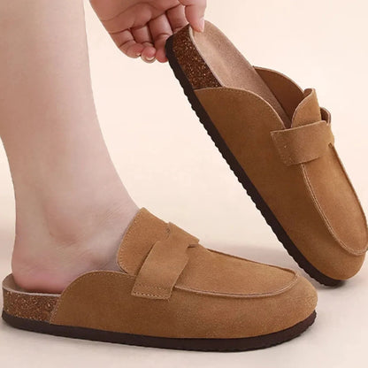 SuedeLuxury | Elegant Cozy Women's Clogs with Sturdy Cork Sole 4