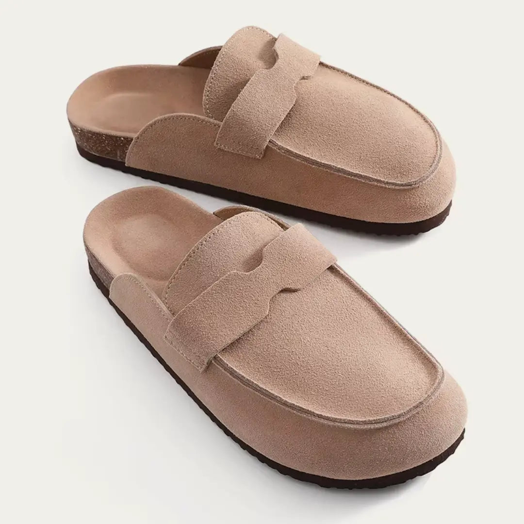 SuedeLuxury | Elegant Cozy Women's Clogs with Sturdy Cork Sole 8