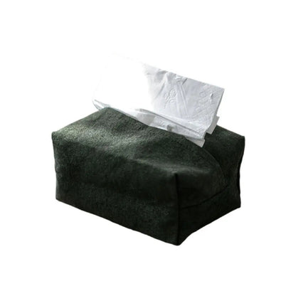 Lightweight fabric tissue box organizer with portable design perfect for car interiors and vehicle storage