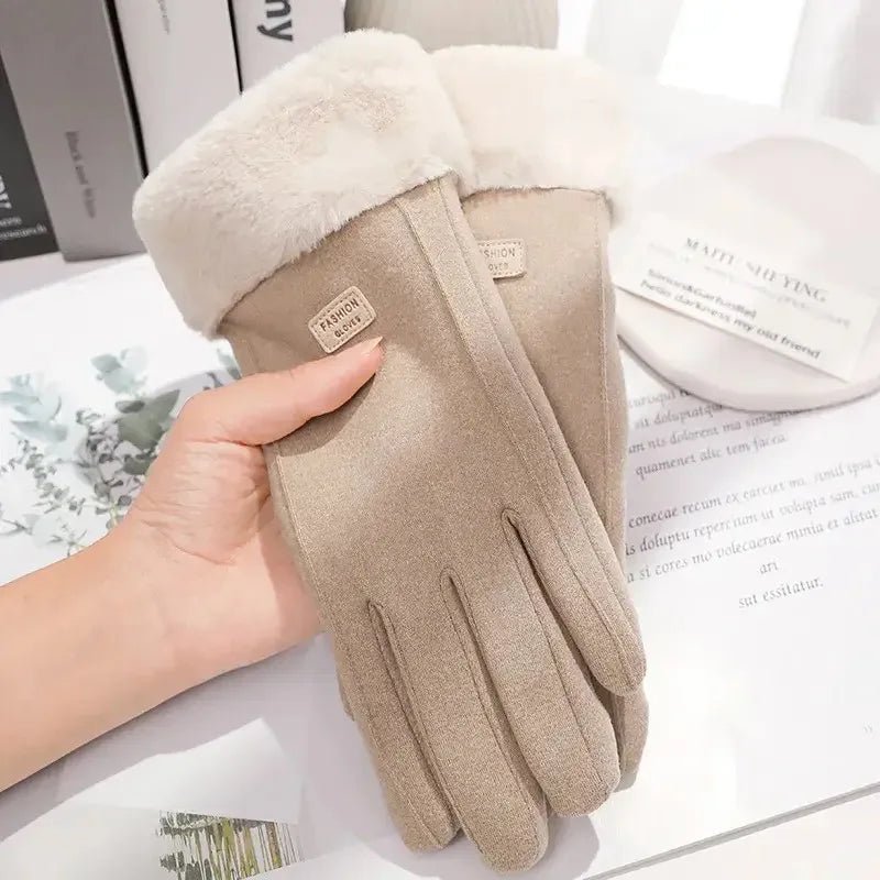 Suedelle | Cozy Plush Thermal Winter Touchscreen Gloves for Women 7