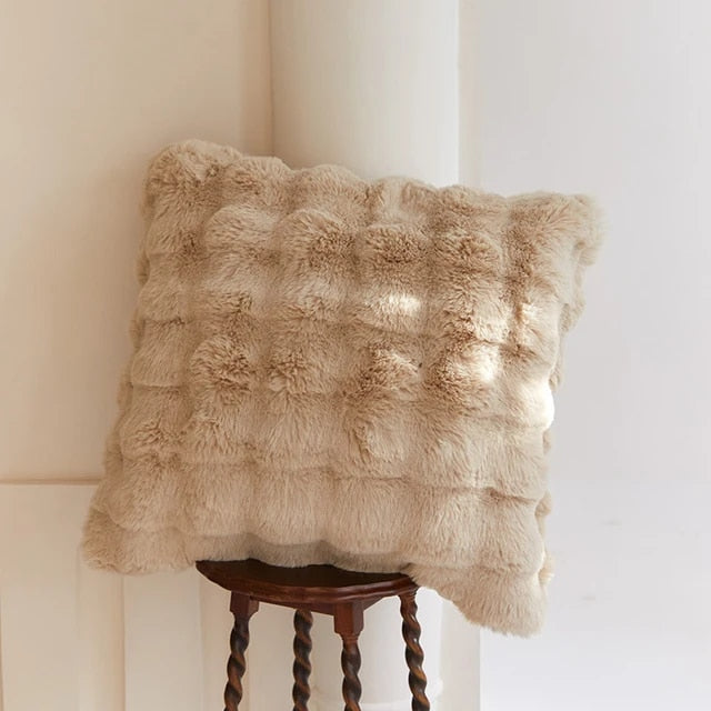 Plush Rabbit Soft Faux Fur Blanket for Winter Warmth