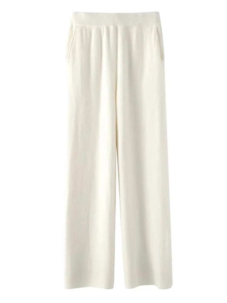 Luxurious High-Waist Cashmere Soft Pant