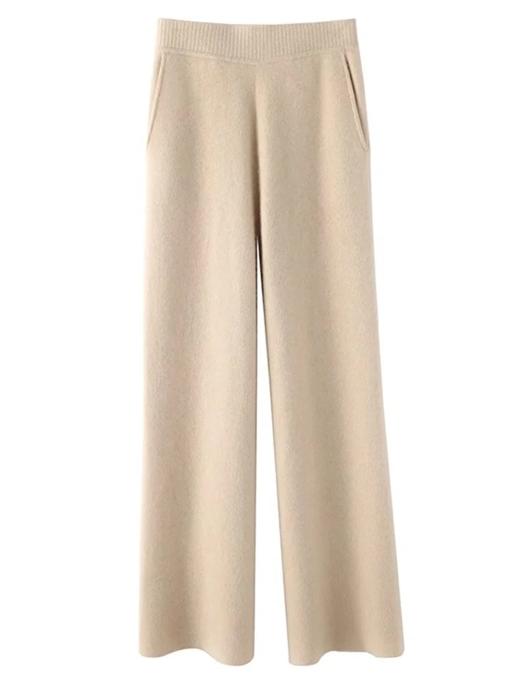 Luxurious High-Waist Cashmere Soft Pant - Lusomart