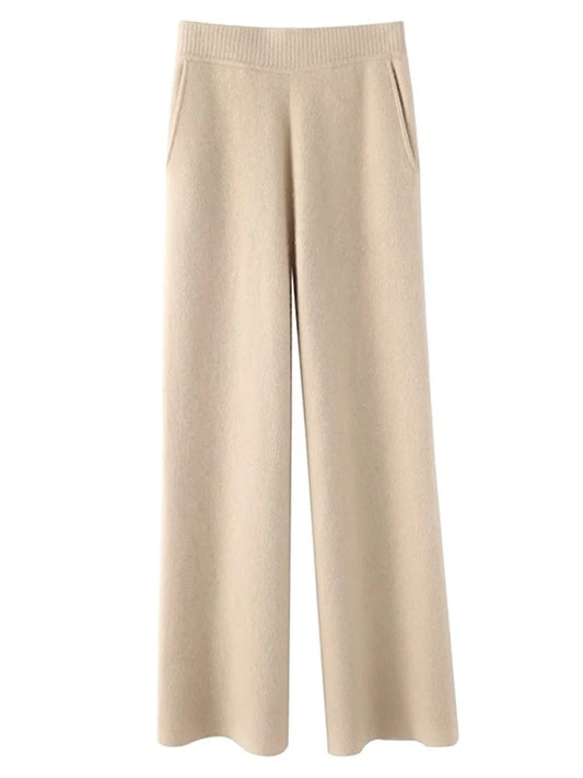 Luxurious High-Waist Cashmere Soft Pant - Lusomart