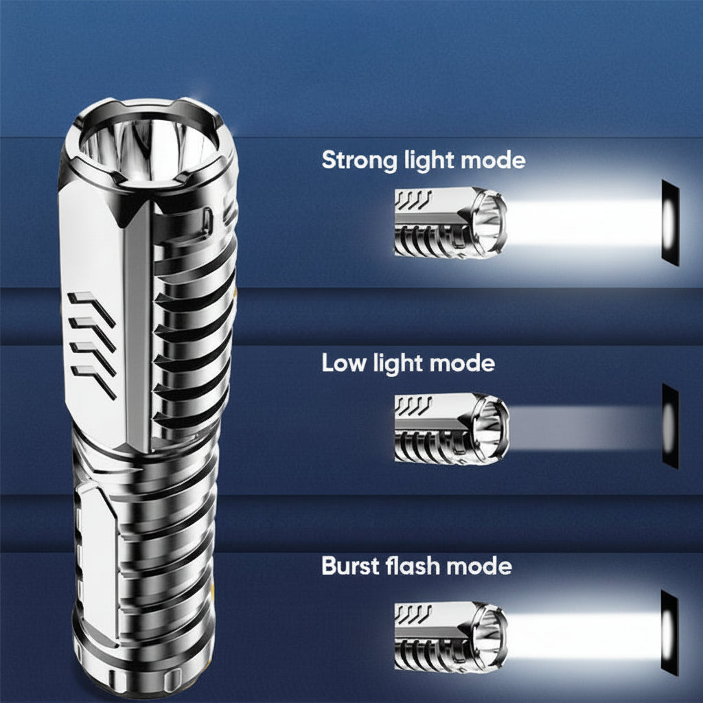 Durable LED Rechargeable Pocket Flashlight Outdoor Torch