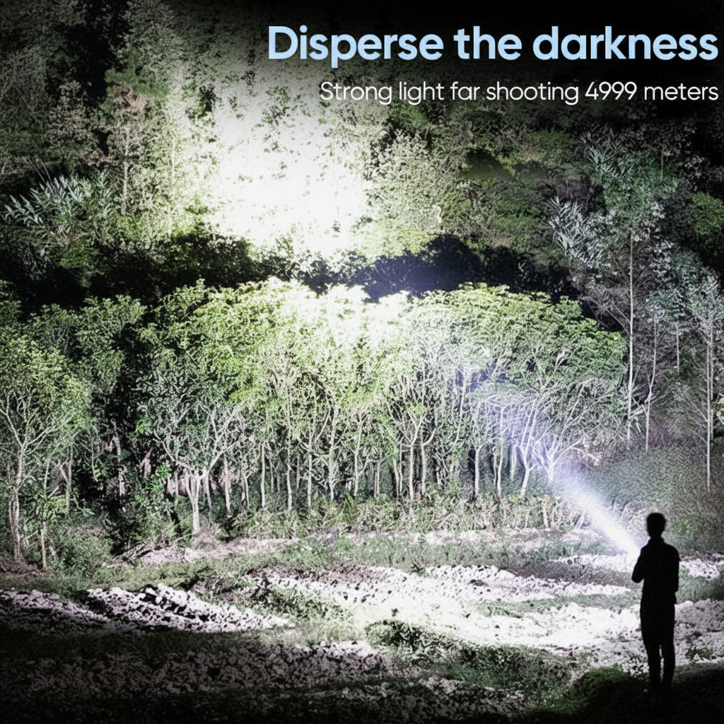 Durable LED Rechargeable Pocket Flashlight Outdoor Torch