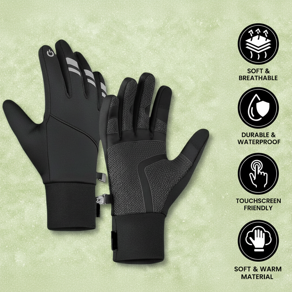 Warm Insulated Water Resistant Bike Gloves - Lusomart