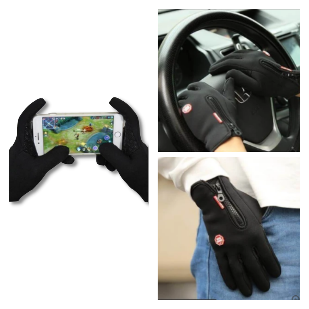 Warm Waterproof Insulated Winter Gloves, Grip Palm