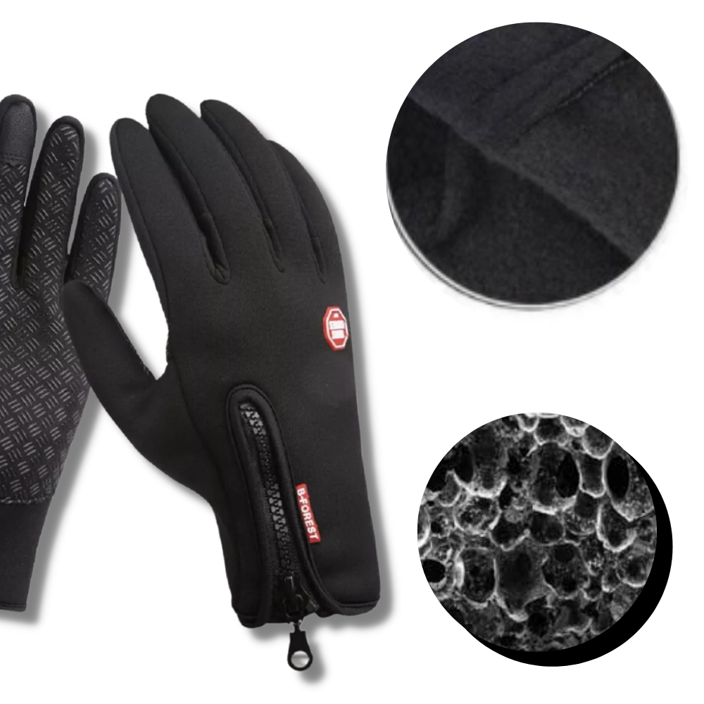 Warm Waterproof Insulated Winter Gloves, Grip Palm