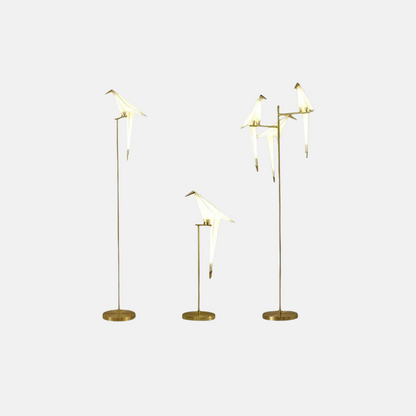 Art Deco Gold Floor Lamp Metal Bird Floor Lamp-2