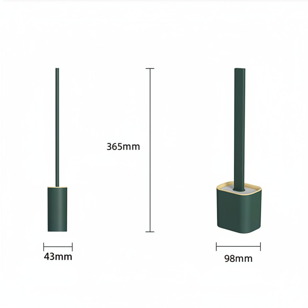 Soft Bristle Toilet Brush with Adjustable Wall Holder