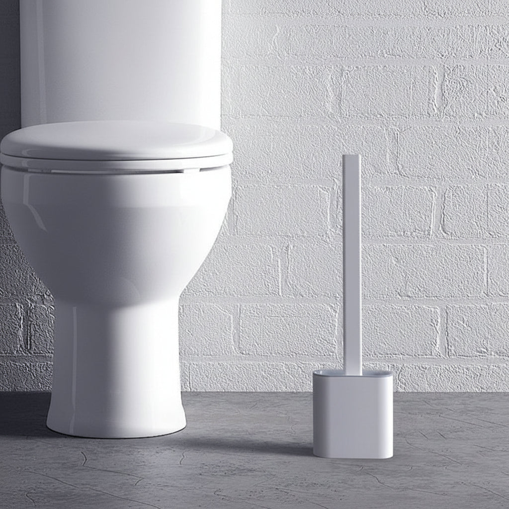 Soft Bristle Toilet Brush with Adjustable Wall Holder